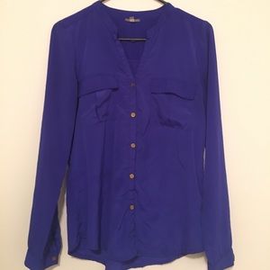 Blue button up shirt